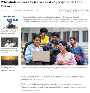 Anant National University Introduces PG Diploma in Cultural Management to Deepend Understanding of Indian Heritage