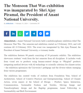 The Monsoon That Was exhibition was inaugurated by Shri Ajay Piramal, the President of Anant National University.
