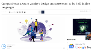 Anant varsity’s design entrance exam to be held in five languages